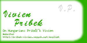 vivien pribek business card